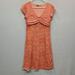 Athleta Dresses | Athleta Dhara Paisley Dress Double Layer Burnout Mini Short Sleeve Orange | Color: Orange | Size: S