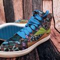 Coach Shoes | Coach Q8805 C203 Blue Pointy Toe Hi-Top | Color: Blue/Gold | Size: 5.5