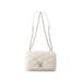 Louis Vuitton Bags | Louis Vuitton Twist Lock Fur Chain Shoulder Leather White Shoulder Bag | Color: White | Size: Os