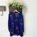 Free People Dresses | Free People Floral Royal Blue Tunic Dress S/P | Color: Blue/Red | Size: Sp