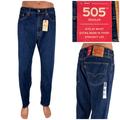 Levi's Jeans | Levis 505 Mens 36 X 30 Jeans Cotton Blend Stretch Regular Fit Straight Leg Nwt | Color: Blue | Size: 36