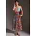 Anthropologie Dresses | Love The Label Ivy Floral Printed Patchwork Halter Midi Dress | Color: Blue/Red | Size: S