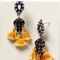 Anthropologie Jewelry | Anthropologie Cresstone Tassel Earrings,Msrp-$32,Nwt | Color: Silver/Yellow | Size: Os