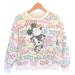 Disney Tops | Disney Shirt Women’s Size Small Mickey Mouse White Graphic Crewneck Sweatshirt S | Color: Black/White | Size: S