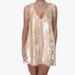 Free People Dresses | Free People Womens Glitter Disc Sequin Flounce Dress | Color: Cream/Pink | Size: M