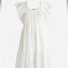 J. Crew Swim | J. Crew Flutter Sleeve Voile Mini Dress, Size 2x | Color: White | Size: 2x