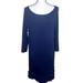 J. Crew Dresses | J. Crew Navy Blue Long Sleeve Ruffle Bottom Dress Women’s Medium | Color: Blue | Size: M