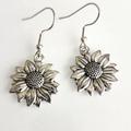 Anthropologie Jewelry | 925 Sterling Genuine Sterling Post Sunflower Earrings | Color: Silver | Size: Os