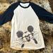 Disney Tops | Disney Parks Mickey Mouse Baseball Tee 3/4 Sleeves | Color: Blue/White | Size: M