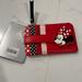 Disney Bags | Disney Parks Minnie Mouse Side Zip Credit Card Holder Id Slim Wallet Brand New | Color: Red | Size: Os