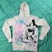 Disney Shirts & Tops | Disney Girls Small White Sweater Mickey Mouse Full Zip Hoodie Sweat Shirt | Color: White | Size: Sg