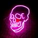 Urban Outfitters Party Supplies | Neon Pink Skull Emo Goth Halloween Party Holiday Room Dorm Light Led Wall Decor | Color: Pink | Size: Os