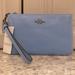 Coach Bags | Coach Polished Pebbled Leather Small Wristlet In Pool. Neww/Tags! Authentic. | Color: Blue | Size: Os