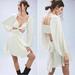 Free People Dresses | Free People Justin Satin Cutout Dress | Color: Cream/White | Size: Xl