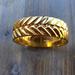 J. Crew Jewelry | J Crew Gold Tone Aztec Pattern Wide Cuff Bracelet! Euc | Color: Gold | Size: Up To 7” 3/4” Width