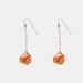 Anthropologie Jewelry | Anthropologie Peach Enamel Floral Faux Pearl Beaded Drop Earrings D19 | Color: Orange/Pink | Size: Os