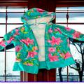 Lilly Pulitzer Jackets & Coats | Lilly Pulitzer White Label Vintage Terry Sweatshirt Full Zip Turquoise Floral | Color: Blue/Pink | Size: M