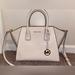 Michael Kors Bags | Michael Kors Large Avril Leather Top-Zip Satchel With Crossbody Strap Cream | Color: Cream | Size: Os