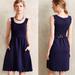 Anthropologie Dresses | Anthropologie Maeve Navy Blue Scalloped Dress Xs | Color: Blue | Size: Xs