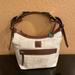 Dooney & Bourke Bags | D&B Bucket/Hobo Style White Printed Leather W/ Sig Pink/Interior. Lg Front Pkt | Color: White | Size: Os