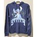 Disney Tops | Disney Stitch Women's Dark Blue Distressed Screen Hoodie Sweatshirt | Color: Blue | Size: Various