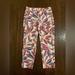 J. Crew Pants & Jumpsuits | J.Crew Factory Size 6 Multicolored Leaf Print Skimmer Ankle Cropped Pants | Color: Red/Tan | Size: 6