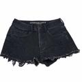 American Eagle Outfitters Shorts | American Eagle Aeo Shorts Womens 24 Black Denim Hi Rise Shorty Stretch Ladies 2 | Color: Black | Size: 2