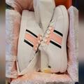 Tory Burch Shoes | Brand New Tory Burch Howell T-Saddle Court Sneakers Size 9 1/2 | Color: Pink/White | Size: 9.5