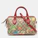 Gucci Bags | Gucci Multicolor Gg Supreme Canvas And Leather Small Tian Boston Bag | Color: Black | Size: Os