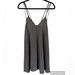 American Eagle Outfitters Dresses | American Eagle Outfitters Double Strap V-Neck Mini Slip Dress In Gray. One Size | Color: Gray | Size: One Size
