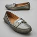 Coach Shoes | Coach Ladies 7.5 Frederica Pewter Metallic Silver Moccasin Moc-Toe Loafers G3122 | Color: Gray/Silver | Size: 7.5
