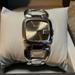 Gucci Accessories | Gucci Ladies 32 Mm Ya125402 G Sign Medium Wristband Watch:Metal Scratched Dented | Color: Brown/Silver | Size: Os