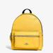 Coach Bags | Coach Pebble Leather Medium Mustard Yellow Backpack | Color: Yellow | Size: Os