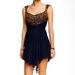 Free People Dresses | Free People Indigo Blue Coin Embellished Asymmetrical Dress Size 4 | Color: Blue | Size: 4