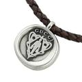 Gucci Jewelry | Gucci Pendant Necklace Ag925 Leather Logo Crest 270669 | Color: Silver | Size: Os