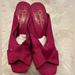 Jessica Simpson Shoes | Jessica Simpson Hot Pink Wedges Size 8 | Color: Pink | Size: 8