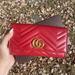 Gucci Bags | Gucci Calfskin Matelasse Gg Red And Gold Marmont Continental Long Wallet | Color: Red | Size: Os