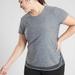 Athleta Tops | Athleta Cadence Heather Gray Mesh-Trim Workout Top | Xxs | Color: Gray | Size: Xxs