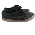 Vans Shoes | Kids’ Black Lace Up Vans Off The Wall Youth Size 7.0 | Color: Gray/Red | Size: 7b