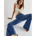 Free People Jeans | Free People Penny Pull On Flare Jeans Stretch Blue Pull On Elastic Waist, 26w | Color: Blue | Size: 26