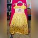 Disney Costumes | Girls Beauty And Beast Belle Costume Dress Up Pajamas | Color: Pink/Yellow | Size: 7/8