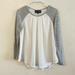 Anthropologie Tops | Anthro Sunday In Brooklyn White & Gray Mixed Media Top Small | Color: Gray/White | Size: S