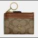 Coach Bags | Coach Mini Skinny Id Credit Card Case Wallet Id Keyring Gold Khaki Saddle Bn | Color: Brown/Tan | Size: Os