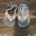 Disney Shoes | Frozen Light Up Flip Flops, Toddler 7-8 | Color: Blue/Silver | Size: 8g