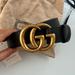 Gucci Accessories | Gucci Gg Leather Belt | Color: Black/Gold | Size: Os