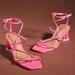 Anthropologie Shoes | Anthropologie Vicenza Strappy Heels | Color: Pink/White | Size: 8