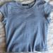 Brandy Melville Tops | Casual Striped Brandy Melville Top | Color: Blue/White | Size: S