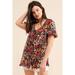 Free People Tops | Free People Callie Printed Tunic | Color: Black/Pink | Size: S