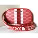 Michael Kors Bags | New Michael Kors Jet Set Medium Oval Camera Crossbody Logo Stripe Dark Sangria | Color: Red/White | Size: Os