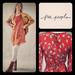 Free People Dresses | 3/$50 Free People Embroidered Red Floral 3/4 Sleeve Tie-Back Skater Dress-6 | Color: Red/White | Size: 6